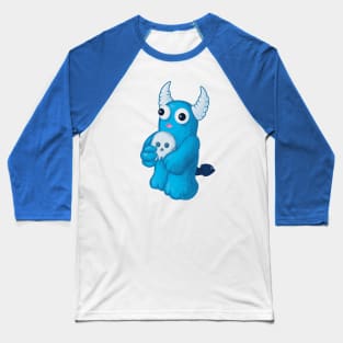 Creepy Cute Blue Demon Baseball T-Shirt